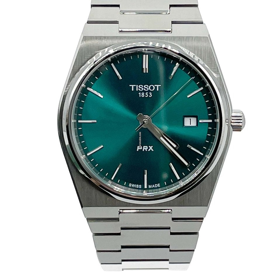 Tissot PRX Green Dial Silver Steel Strap Watch for Men - T137.410.33.091.00 Buy Now By Tissot