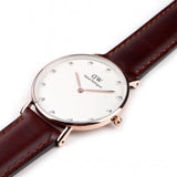 Daniel Wellington Classy St Mawes White Dial Brown Leather Strap Watch For Women - DW00100075 Buy Now By Daniel Wellington