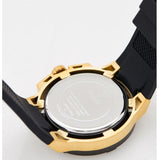 Guess Matrix Multifunction Gold Dial Black Rubber Strap Watch For Men - GW0423G2 Buy Now By Guess
