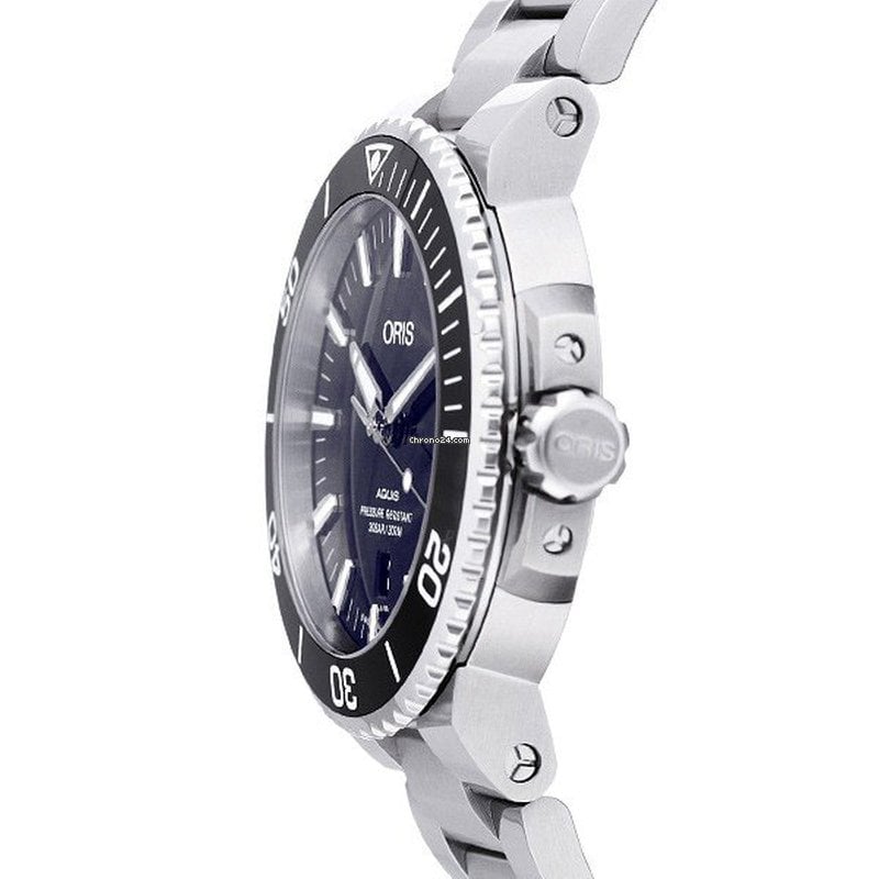 Oris Aquis Date Blue Dial Silver Steel Strap Watch for Men - 0173377304135-0782405PEB Buy Now By Oris