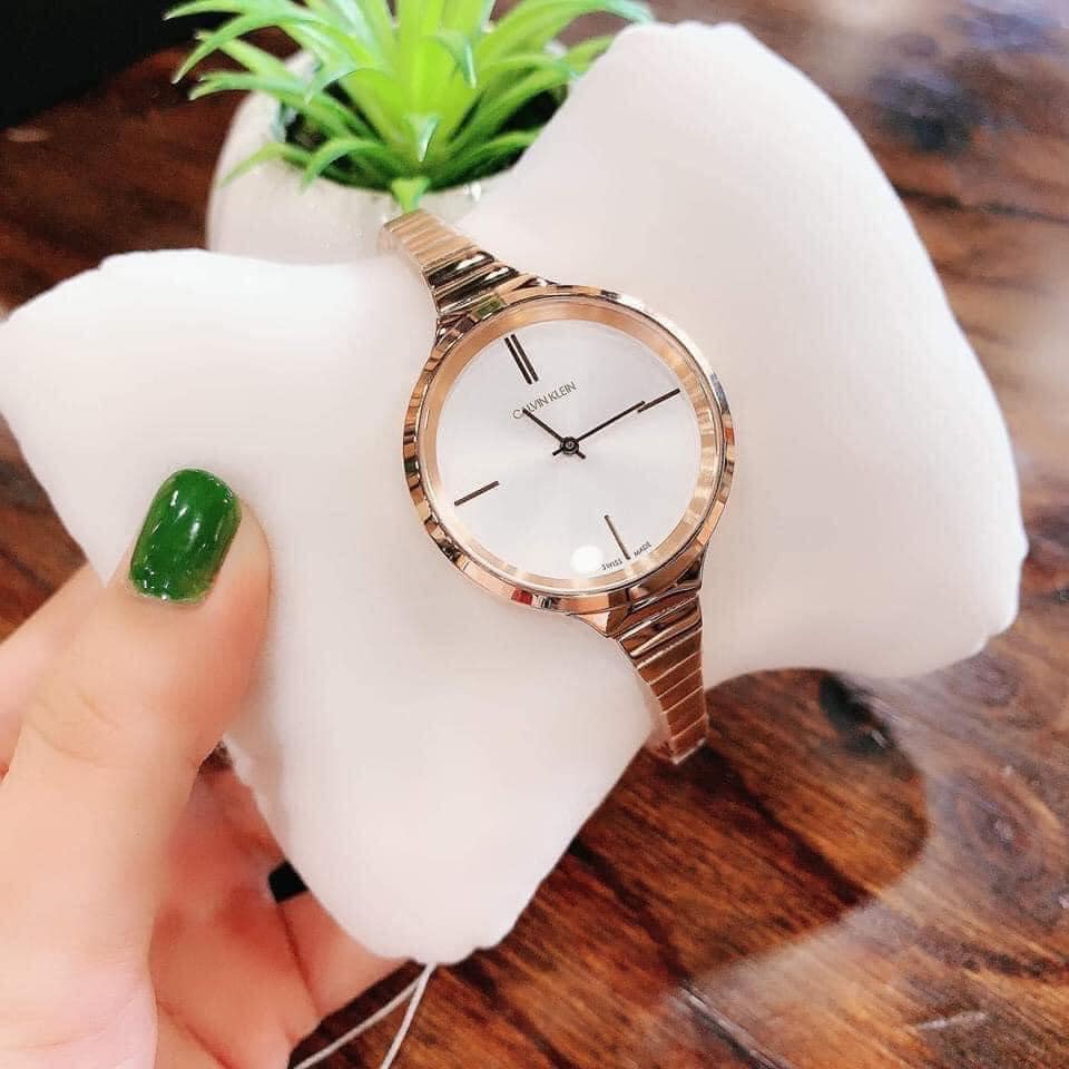 Calvin Klein Lively White Dial Rose Gold Steel Strap Watch for Women - K4U23626 Buy Now By Calvin Klein