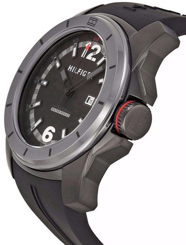 Tommy Hilfiger Windsurf Black Dial Black Rubber Strap Watch for Men- 1791114 Buy Now By Tommy Hilfiger