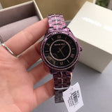 Michael Kors Lauryn Black Dial Purple Steel Strap Watch for Women - MK3724 Buy Now By Michael Kors