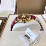 Versace Palazzo Empire Greca Red Dial Red Leather Strap Watch for Women - VEDV00319 Buy Now By Versace