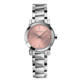 Burberry The City Diamonds Pink Dial Silver Steel Strap Watch for Women - BU9231 Buy Now By Burberry