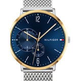Tommy Hilfiger Brooklyn Quartz Blue Dial Silver Mesh Bracelet Watch for Men - 1791505 Buy Now By Tommy Hilfiger