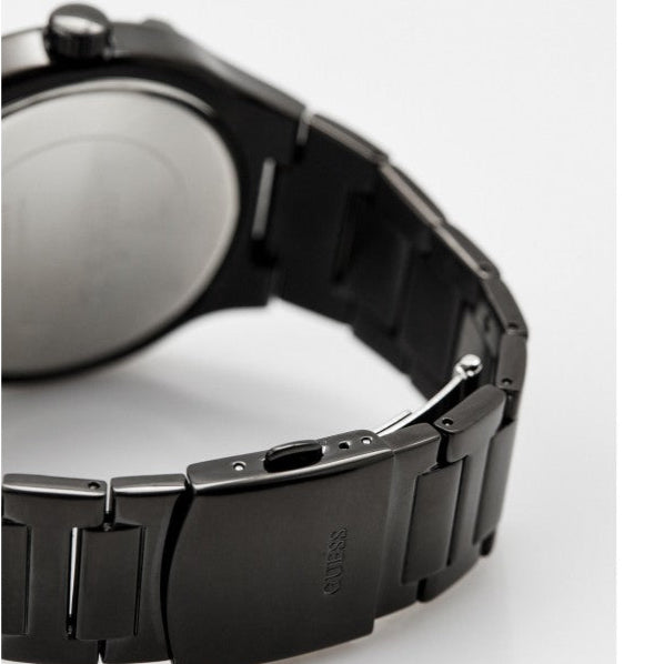 Guess Duke Glitz Crystals Black Dial Black Steel Strap Watch For Men - GW0576G3 Buy Now By Guess