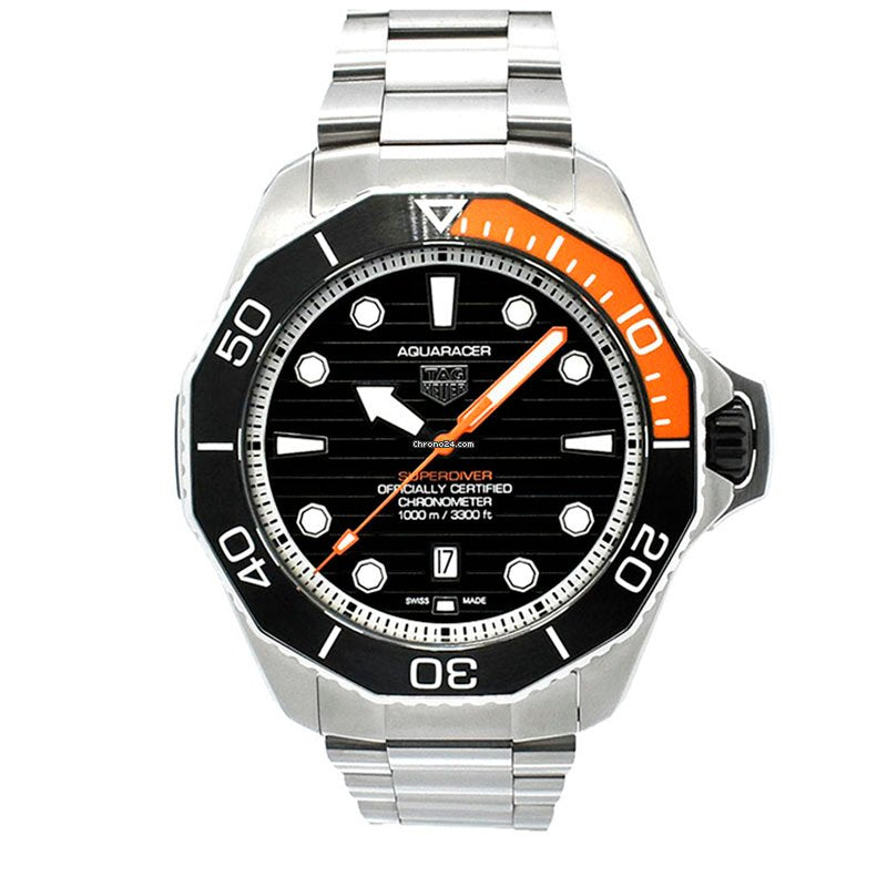 Tag Heuer Aquaracer Professional 1000 Superdiver Automatic Black Dial Silver Steel Strap Watch for Men - WBP5A8A.BF0619 Buy Now By Tag Heuer