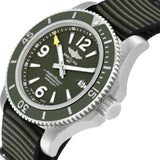 Breitling Superocean Automatic 44mm Outerknown Green Dial Green Nylon Strap Watch for Men - A17367A11L1W1 Buy Now By Breitling