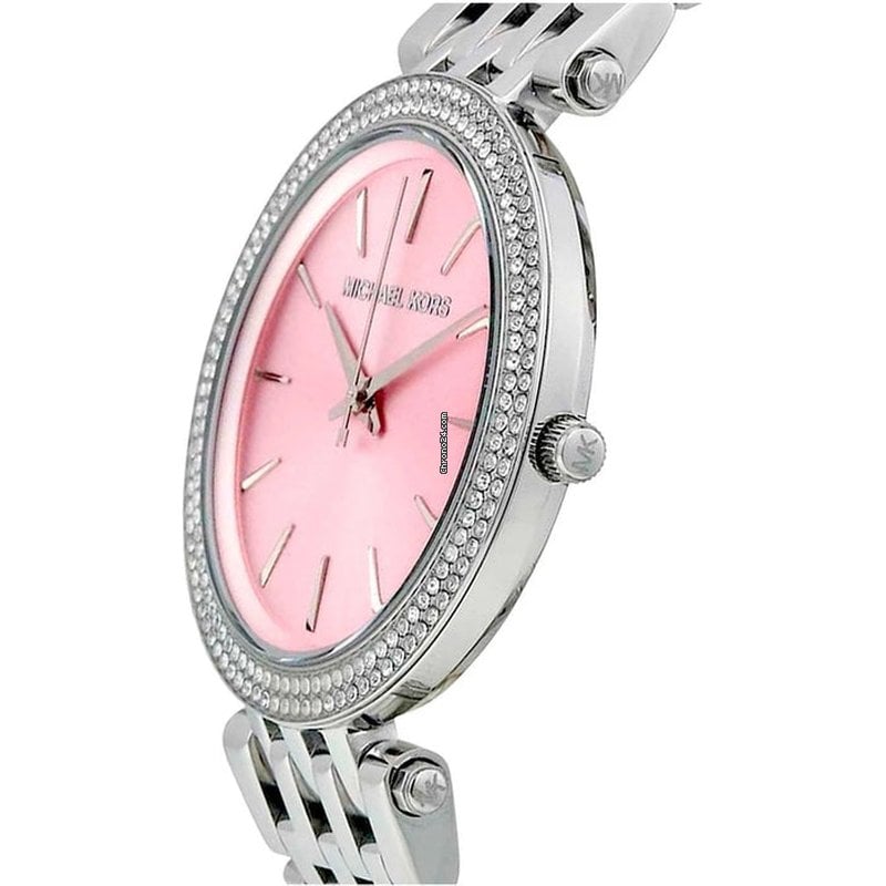 Michael Kors Darci Crystal Pink Dial Silver Stainless Steel Strap Watch for Women - MK3352 Buy Now By Michael Kors