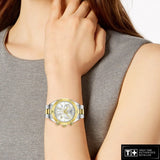 Tissot PR 100 Sport Chic Chronograph Silver Dial Two Tone Steel Strap Watch For Women - T101.917.22.031.00 Buy Now By Tissot