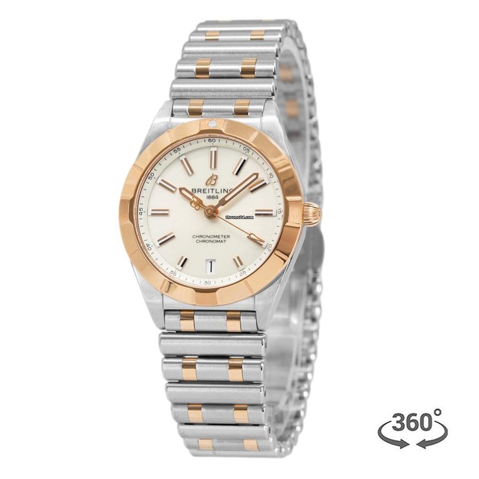 Breitling Chronomat 32 White Dial Two Tone Steel Strap Watch for Women - U77310101A1U1 Buy Now By Breitling