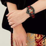 Gucci Dive Tiger Blue and Red Dial Blue Red Blue Nylon Strap Watch For Men - YA136215 Buy Now By Gucci