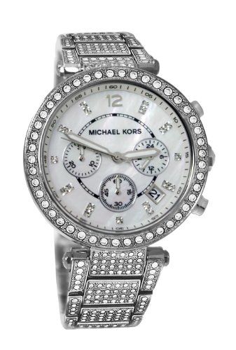 Michael Kors Parker Mother of Pearl Dial Diamonds Silver Steel Strap Watch for Women - MK5572 Buy Now By Michael Kors