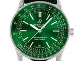 Breitling Navitimer Automatic 41mm Green Dial Green Leather Strap Watch for Men - A17326361L1P1 Buy Now By Breitling