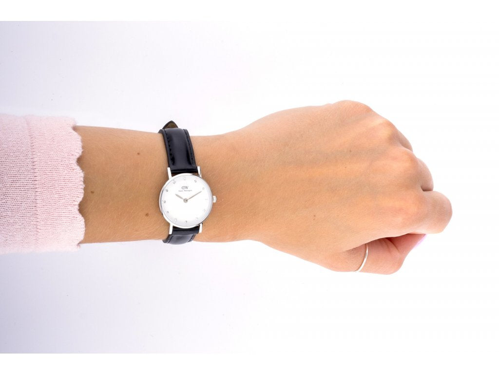 Daniel Wellington Classy Sheffield White Dial Black Leather Strap Watch For Women - DW00100068 Buy Now By Daniel Wellington