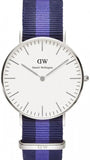 Daniel Wellington Classic Swansea White Dial Two Tone NATO Strap Watch For Women - DW00100048