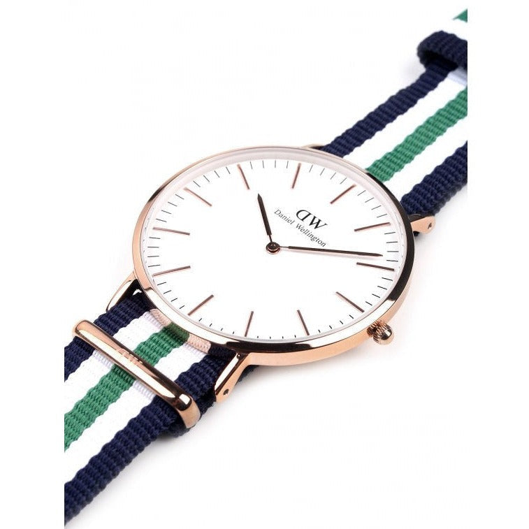 Daniel Wellington Classic Nottingham White Dial Two Tone NATO Strap Watch For Men - 0108DW Buy Now By Daniel Wellington