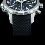 IWC Aquatimer Chronograph Black Dial Black Leather Strap Watch for Men - IW376803