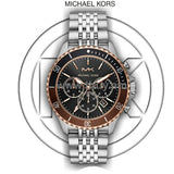 Michael Kors Bayville Chronograph Black Dial Silver Steel Strap Watch For Men - MK8725 Buy Now By Michael Kors