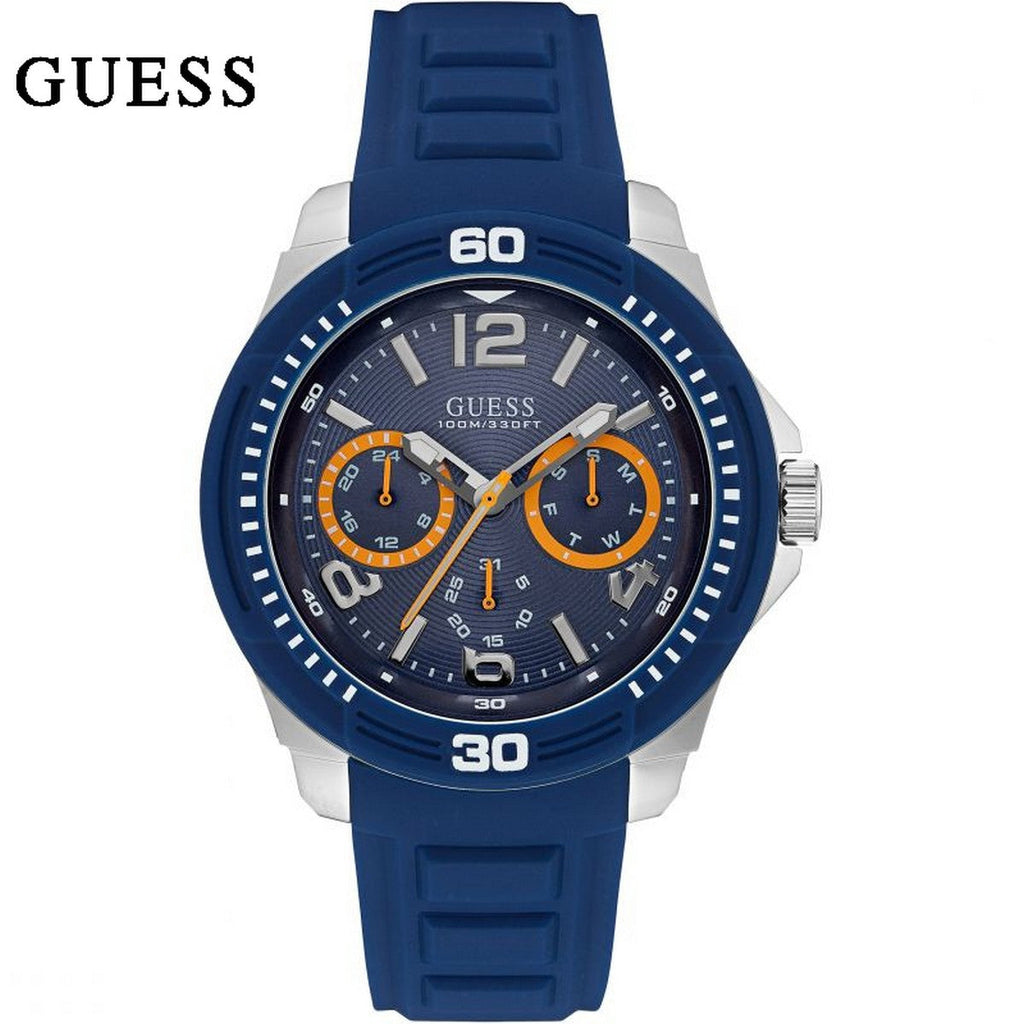 Guess Trade Blue Dial Blue Silicone Strap Watch for Men - W0967G2 Buy Now By Guess