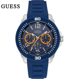 Guess Trade Blue Dial Blue Silicone Strap Watch for Men - W0967G2 Buy Now By Guess