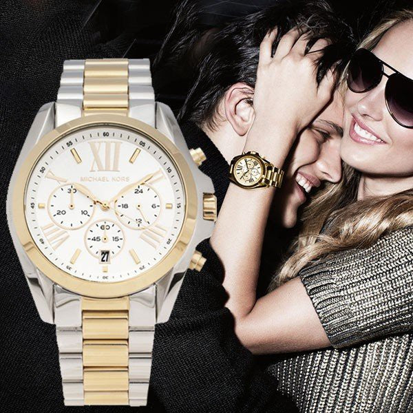 Michael Kors Bradshaw Silver Dial Two Tone Steel Strap Watch for Women - MK5627 Buy Now By Michael Kors