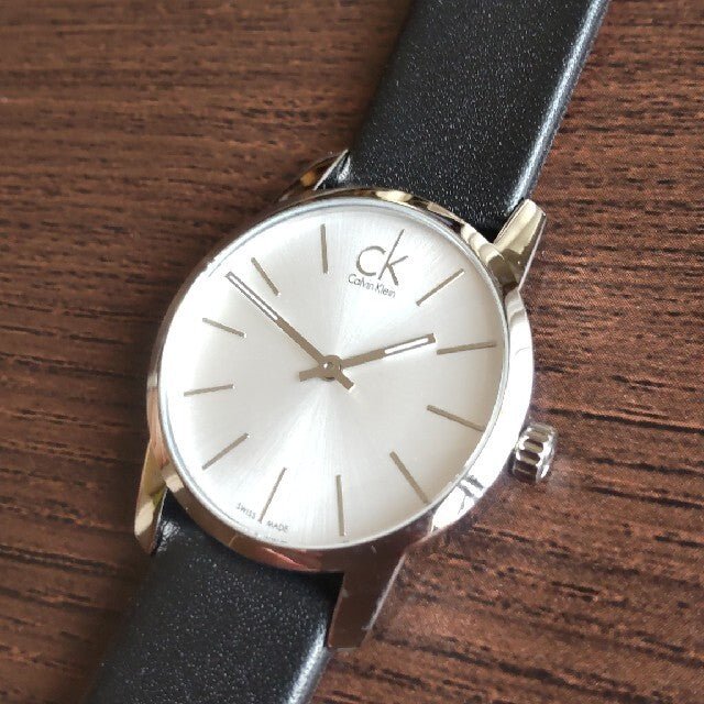 Calvin Klein City Silver Dial Black Leather Strap Watch For Women - K2G231C6 Buy Now By Calvin Klein