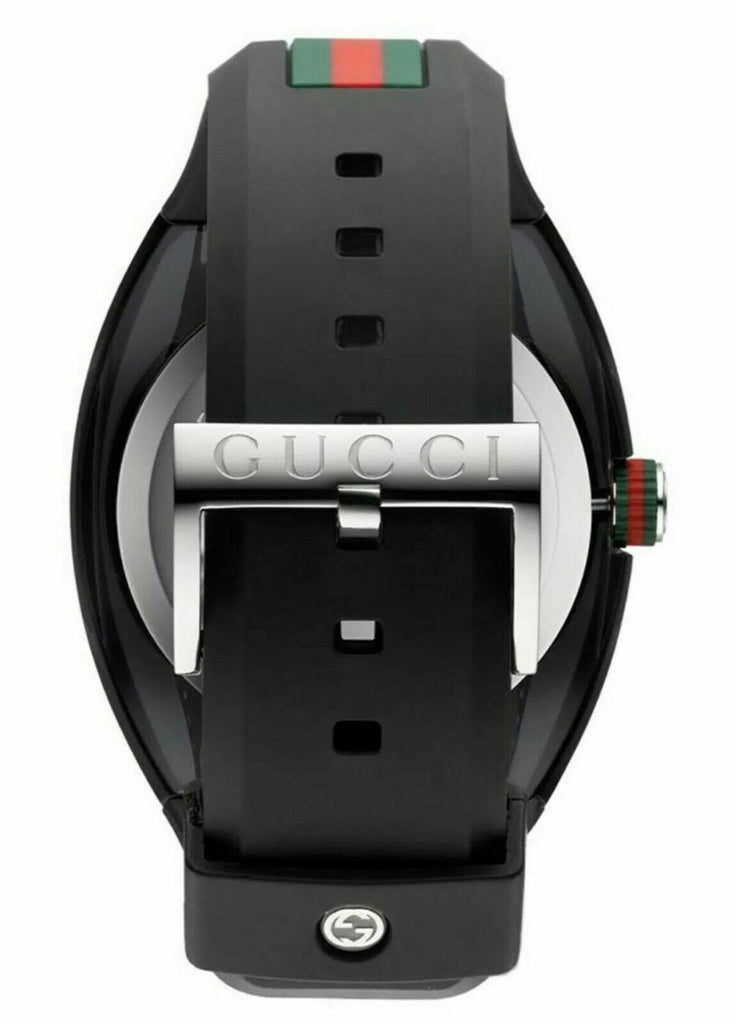 Gucci Sync XXL Quartz Black Dial Black Rubber Strap Watch For Men - YA137101 Buy Now By Gucci