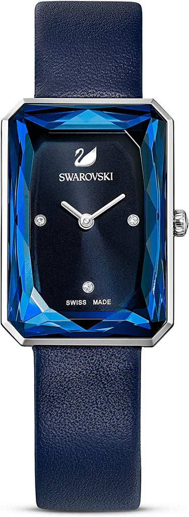 Swarovski Uptown Crystal Blue Dial Blue Leather Strap Watch for Women - 5547713 Buy Now By Swarovski