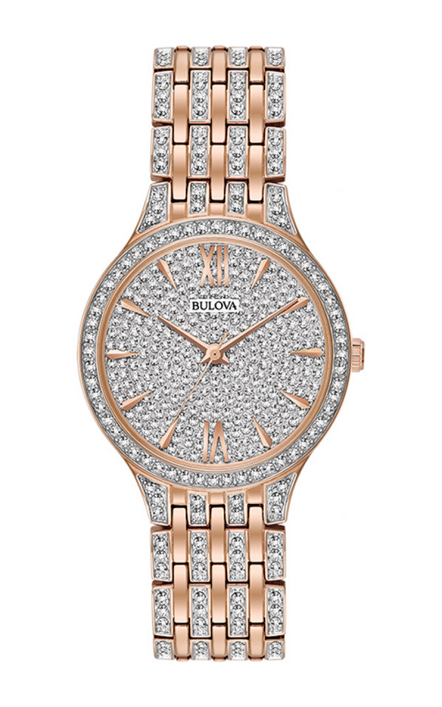 Bulova Crystal Collection Silver Crystals Dial Two Tone Steel Strap Watch for Women - 98L235 Buy Now By Bulova