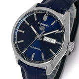 Tag Heuer Carrera Day Date Blue Dial Blue Leather Strap Watch for Men - WBN2012.FC6502 Buy Now By Tag Heuer