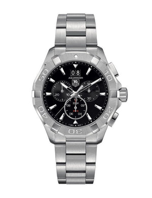 Tag Heuer Aquaracer Chronograph Black Dial Silver Steel Strap Watch for Men - CAY1110.BA0927 Buy Now By Tag Heuer