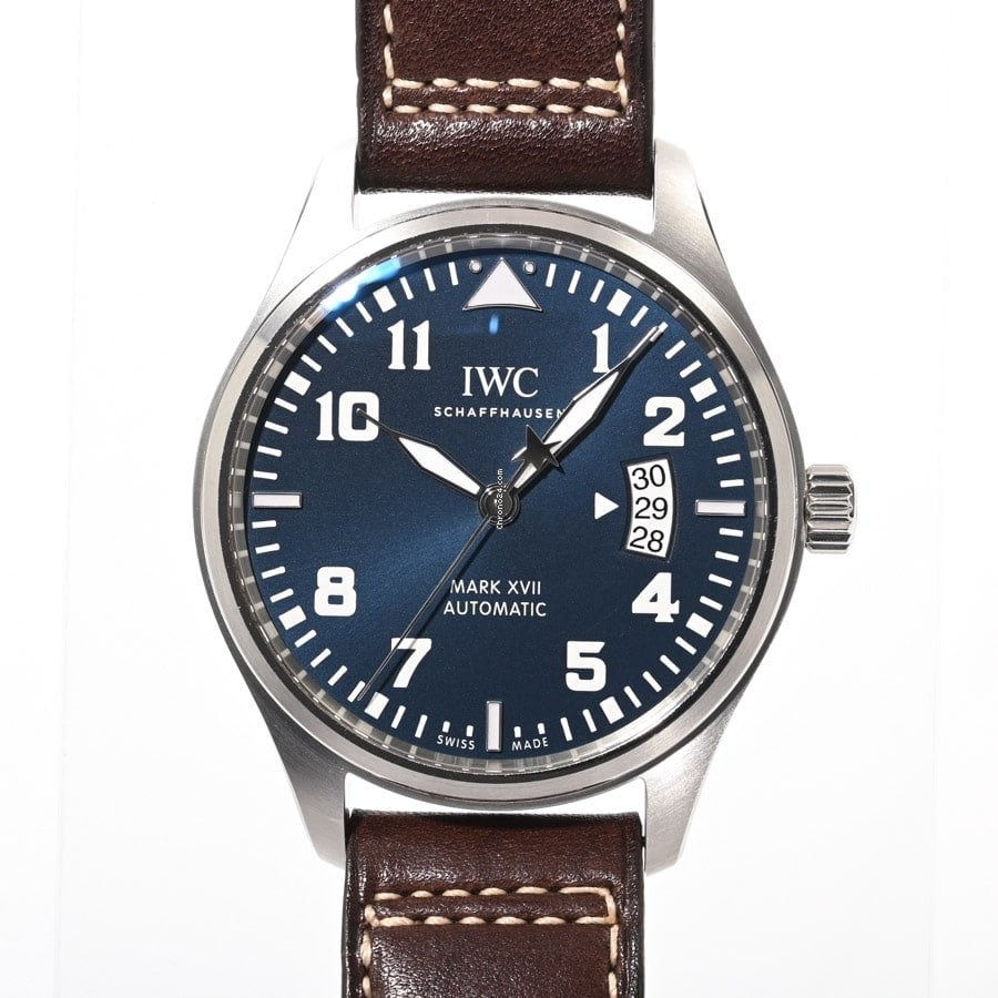 IWC Pilots Watch Mark XVII Edition Le Petit Prince Blue Dial Brown Leather Strap Watch for Men - IW326506 Buy Now By IWC