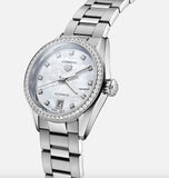Tag Heuer Carrera Date Diamonds Mother of Pearl Dial Silver Steel Strap Watch for Women - WBN2414.BA0621 Buy Now By Tag Heuer