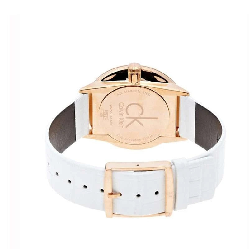 Calvin Klein Accent White Dial White Leather Strap Watch for Men - K2Y2X6KW Buy Now By Calvin Klein