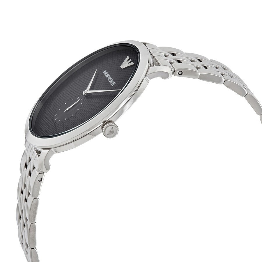 Emporio Armani Classic Quartz Black Dial Silver Steel Strap Watch For Men - AR11161 Buy Now By Emporio Armani