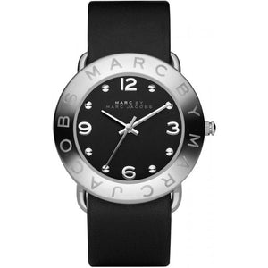 Marc Jacobs Amy Black Dial Black Leather Strap Watch for Women - MBM1140 Buy Now By Marc Jacobs