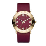 Marc Jacobs Amy Red Dial Burgundy Leather Strap Watch for Women - MBM1152 Buy Now By Marc Jacobs