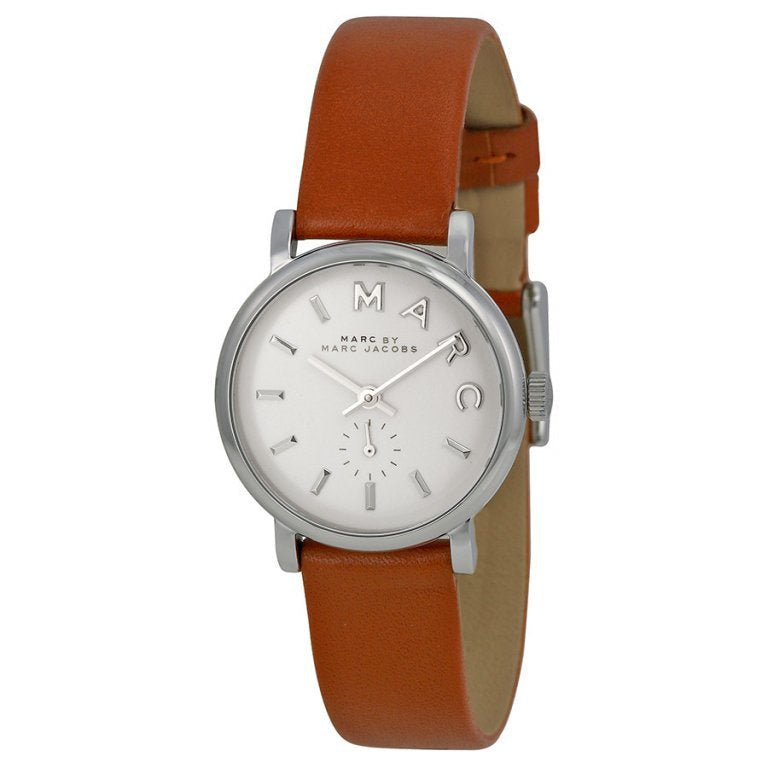 Marc Jacobs Baker White Dial Brown Leather Strap Watch for Women - MBM1270 Buy Now By Marc Jacobs