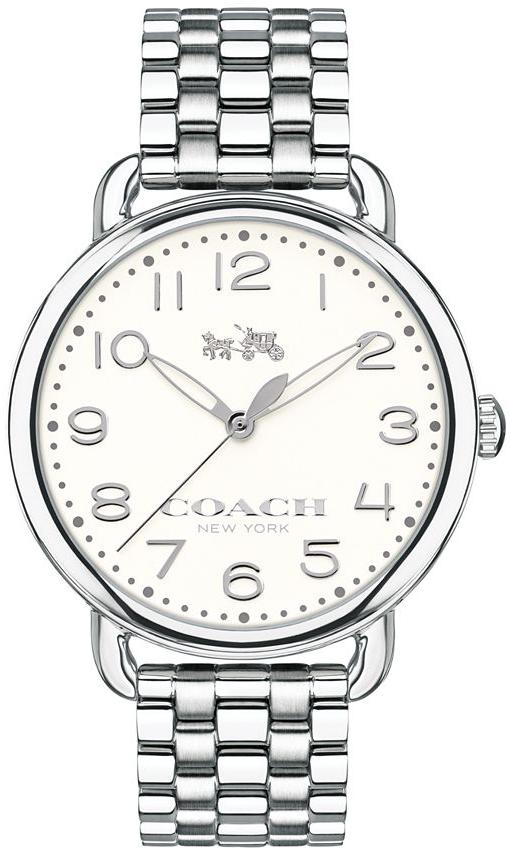 Coach Delancey Classic White Dial Silver Steel Strap Watch for Women - 14502260 Buy Now By Coach