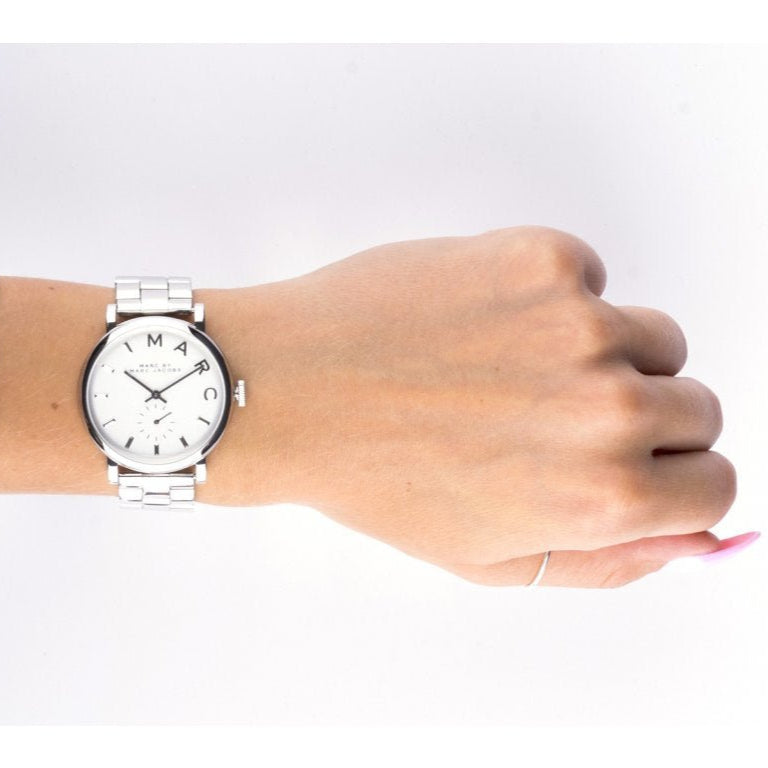 Marc Jacobs Baker White Dial Silver Steel Strap Watch for Women - MBM3242 Buy Now By Marc Jacobs