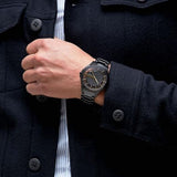 Armani Exchange Hampton Chronograph Black Dial Black Steel Strap Watch For Men - AX2192 Buy Now By Armani Exchange