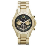 Marc Jacobs Rock Chronograph Black Dial Gold Steel Strap Watch for Women - MBM3253 Buy Now By Marc Jacobs