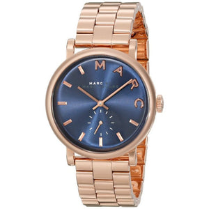 Marc Jacobs Baker Navy Blue Dial Rose Gold Steel Strap Watch for Women - MBM3332 Buy Now By Marc Jacobs