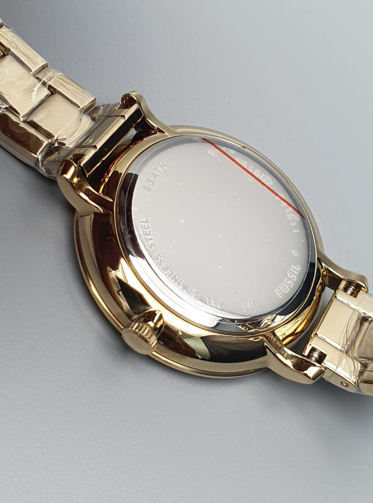 Fossil Jacqueline Rose Gold Dial Rose Gold Steel Strap Watch for Women - ES3667 Buy Now By Fossil