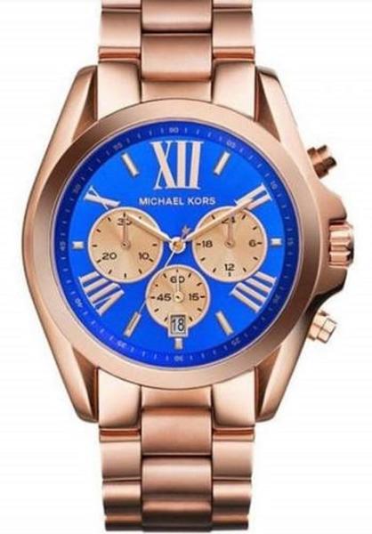 Michael Kors Bradshaw Quartz Blue Dial Rose Gold Steel Strap Watch For Women - MK5951 Buy Now By Michael Kors