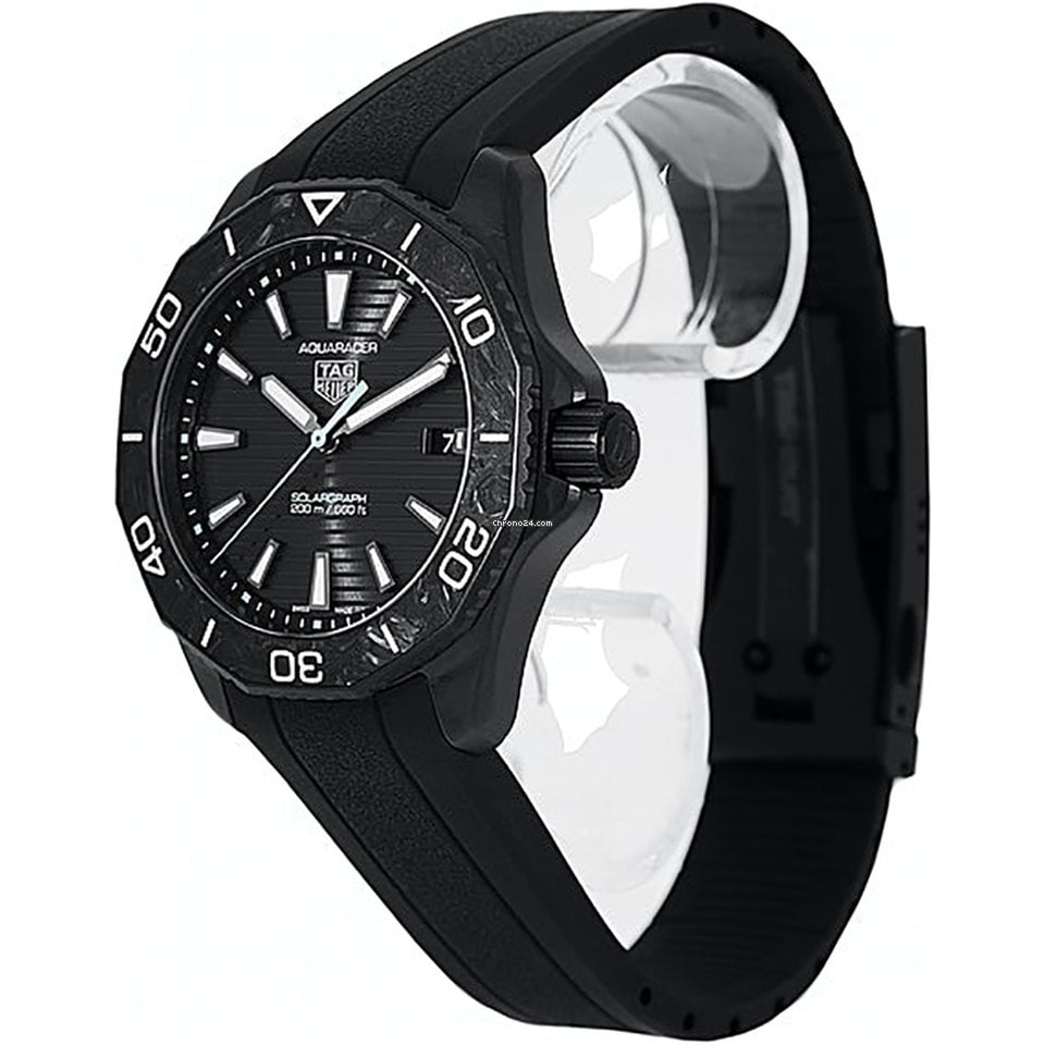 Tag Heuer Aquaracer Professional 200 Solargraph Quartz Black Dial Black Rubber Strap Watch for Men - WBP1112.FT6199 Buy Now By Tag Heuer