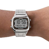 Fossil Retro Digital Silver Dial Silver Steel Strap Watch for Men - FS5844 Buy Now By Fossil