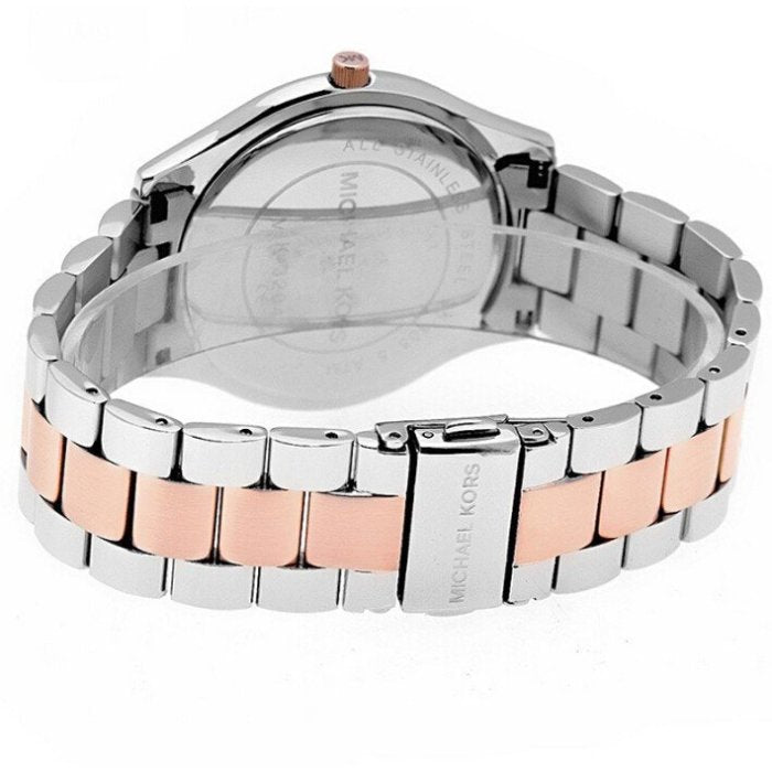 Michael Kors Slim Runway White Dial Two Tone Steel Strap Watch for Women - MK3204 Buy Now By Michael Kors